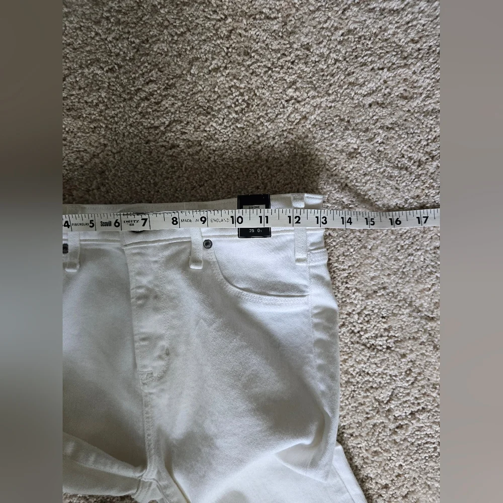 Abercrombie And Fitch Simone High Rise Ankle Flare White Jeans NEW sz. 0 25 - Picture 7 of 10